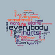 R.e.m. - Everybody Hurts Lyrical Cloud Art Print
