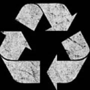 Retro Recycle Logo Art Print