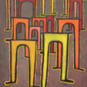 Revolution Of The Viaduct By Paul Klee Art Print