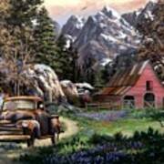 Rocky Mountain Ranch Art Print