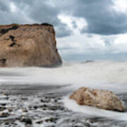 Rocky Seascape During Storm Art Print