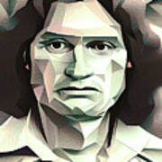 Criminal Rodney Alcala Geometric Portrait Art Print