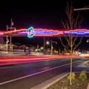 Route 66 Crossing Sign - Albuquerque, Nm Art Print