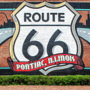Route 66 - Pontiac Illinois Mural Art Print