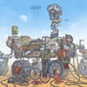 Rover Ruins Ride - W/ Helmets Art Print