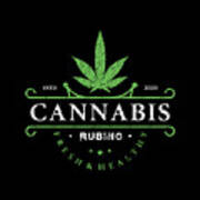 Rubino Brand Logo T-shirt T Shirt Tee Cannabis Marijuana Weed Art Print