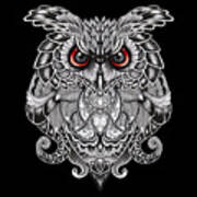 Rubino Scary Owl Art Print