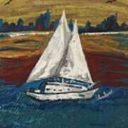 Sailing On The Horizon Art Print