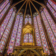 Sainte Chapelle Stained Glass In Paris Art Print