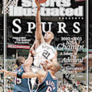 San Antonio Spurs Tim Duncan, 2003 Nba Finals Sports Illustrated Cover Art Print