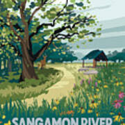 Sangamon River Forest Preserve Art Print