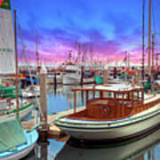 Santa Barbara Marina Boats Art Print