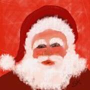 Santa Clause Head Art Print
