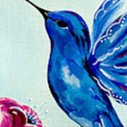Sapphire Hummingbird Art Print