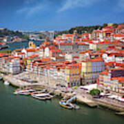 Scenes Of Old Porto Portugal Art Print