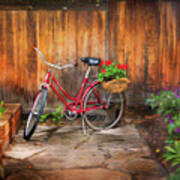 Schwinn Flower Garden Bicycle Art Print