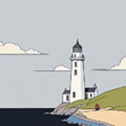 Scottish Lighthouse Art Print