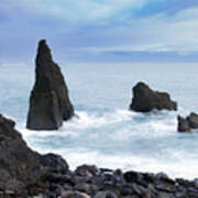 Sea Stacks On A Rocky Beach Art Print