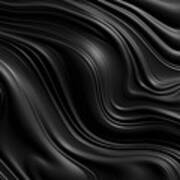 Seamless Minimal Black Abstract Glossy Soft Waves Background Texture  Elegant Wavy Carved Marble Luxury Wallpaper Pattern Tileable Subtle Dark  Grey Presentation Or Display Backdrop 3d Rendering Art Print by N Akkash 