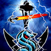 Seattle Kraken Nhl Hockey Team Space Needle Lightning Art Kids T