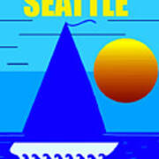 Seattle Sailing Art Print