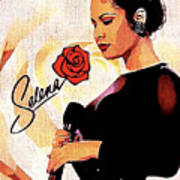 Selena Como Una Flor Art Print