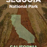 Sequoia National Park In California Travel Poster Series Of National Parks Number 52 Art Print