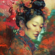 Serenity Geisha Art Art Print