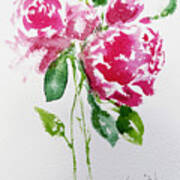 Shabby Pink Roses 2 Art Print