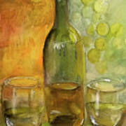 Shared New Wine For Two Art Print