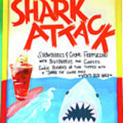 Shark Attack Drink At Starbucks Art Print