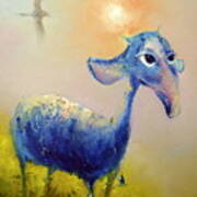 Sheep Dreams In Sunset Art Print