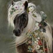 Shetland Pony In Flowers Art Print