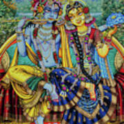 Shree Radha Krishna Art Print