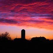 Silo Sunset Art Print