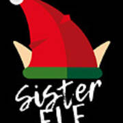 Sister Elf Christmas Costume Art Print