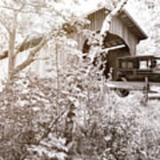 Slaughter House Covered Bridge In Northfield Vermont #3 Art Print