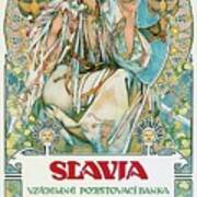 Slavia 1907 Mucha Art Nouveau Poster Art Print