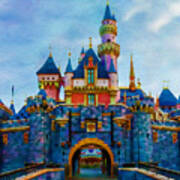 Walt Disney World Castle Hand Towel by Gull G - Pixels