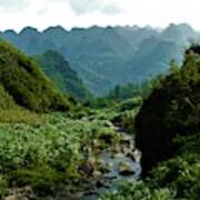 Small River In The Mountains Of Vietnam Art Print
