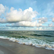 Smooth Waves On The Gulf Of Mexico Art Print