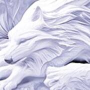 Snow Wolves Art Print