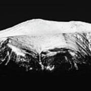 Snowbound Majesty  A Panoramic Portrait Of Mt. Washington And Its Ravines Art Print