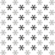 Snowflake Pattern In Black And White Art Print