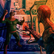 Spider-man Vs. Doc Ock Art Print