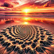 Spirals In The Sand Art Print