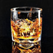 Splash Whiskey Scotch Bar Art Painting 2 Art Print