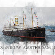 S.s. Nieuw Amsterdam 1905 Art Print