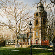 St Johns Church Wapping From The Graveyard And The Turks Head Pub Wapping London Art Print