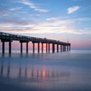 St Johns County Pier Sunrise Art Print